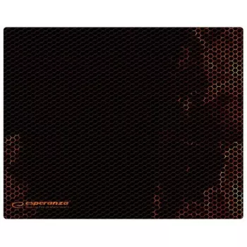Muispad ESPERANZA EGP101R — gamingpolyester, maat S 250×200×2 mm, antislipbasis, oranje gemusterd oppervlak