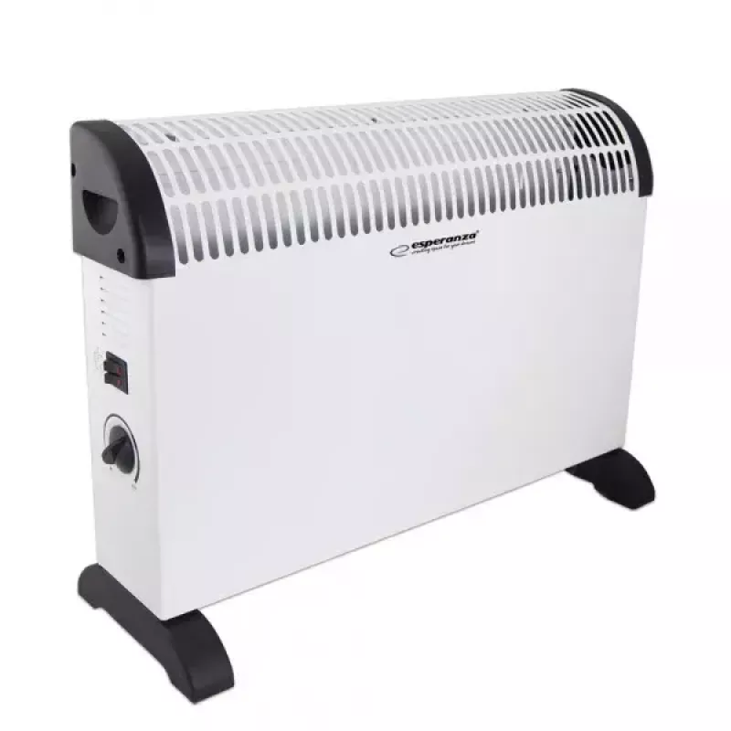 Elektrische convector-heteluchtkachel ESPERANZA EHH008 — 2000 W, 3 standen, instelbare thermostaat, wit