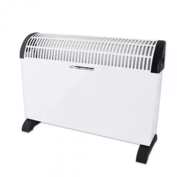 Elektrische convector-heteluchtkachel ESPERANZA EHH008 — 2000 W, 3 standen, instelbare thermostaat, wit