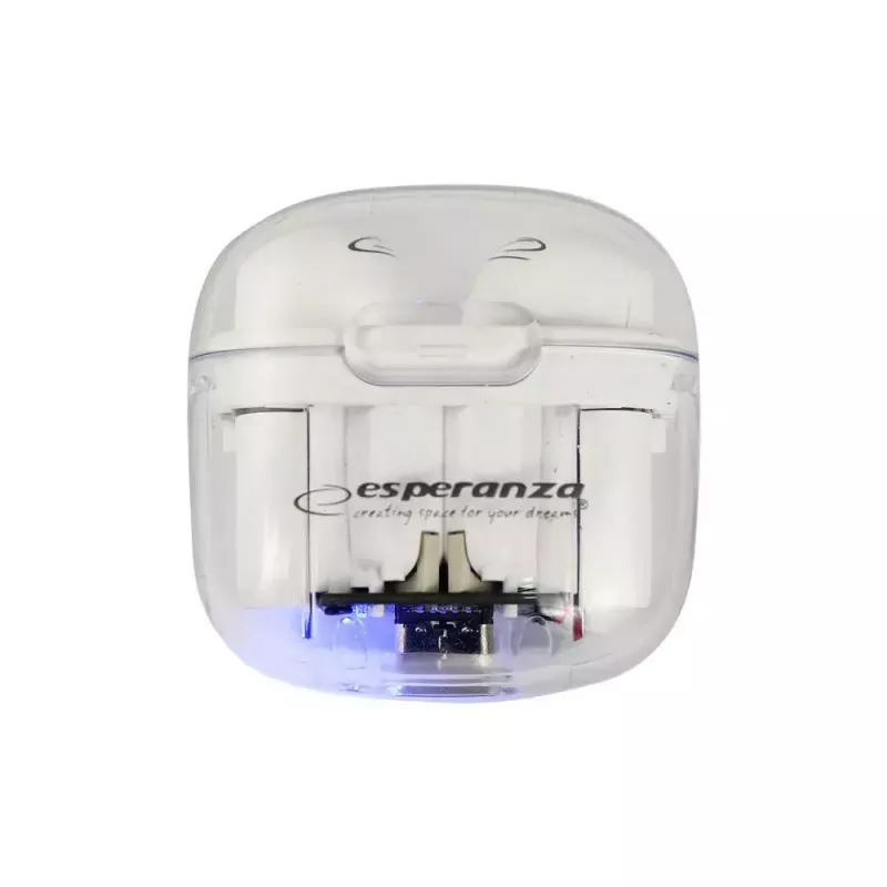 Draadloze in-ear-koptelefoon ESPERANZA EH237W — Bluetooth 5.3, touchbediening, 3–4 uur accu, wit