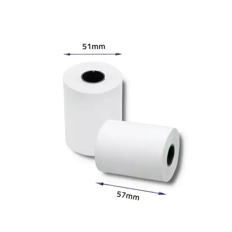 Thermische kassarollen QOLTEC 57 x 30 mm 55 g/m² BPA-vrij, kern 17 mm, 10 stuks