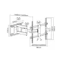 TV-wandbeugel Cabletech LEC-UCH0205 voor 37–70 inch schermen, VESA 600x400, draagvermogen 60 kg, zwart