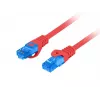 LANBERG RJ-45 Cat6a patchkabel PCF6A-10CC-0100-R, 1 m, S/FTP, CCA, LSZH, rood
