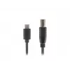 USB 2.0-kabel LANBERG CA-USBA-13CC-0030-BK — USB B naar USB C, 3 m, zwart
