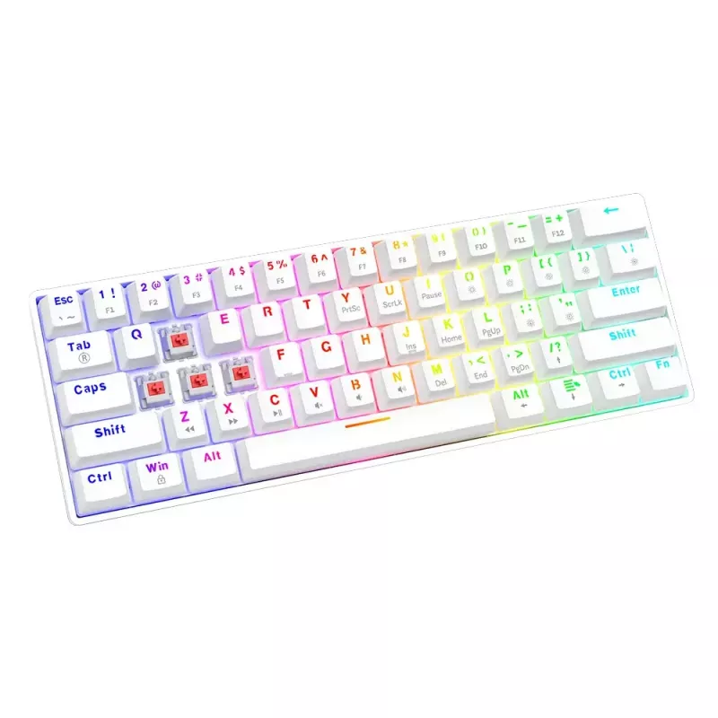 Savio WHITEOUT X2 RED gaming-toetsenbord USB QWERTY mechanisch 61 toetsen