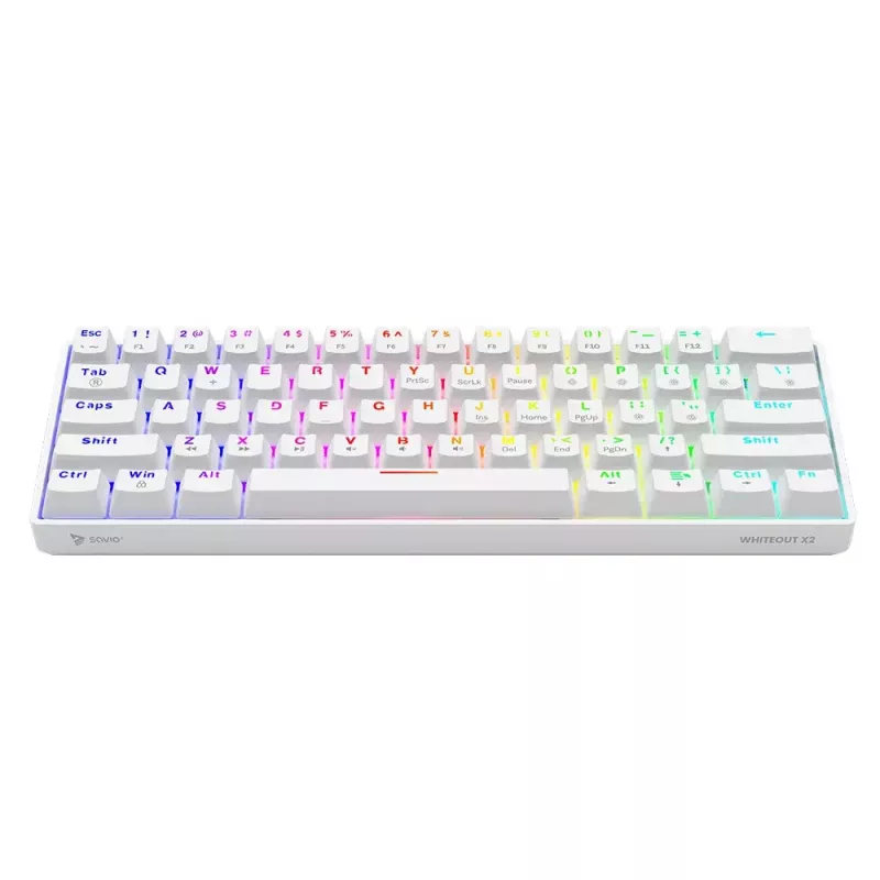 Savio WHITEOUT X2 RED gaming-toetsenbord USB QWERTY mechanisch 61 toetsen