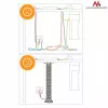 Kabelorganizer MACLEAN MC-768B — zwarte, op het bureau gemonteerde kabelmanagementgoot