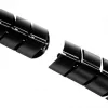 Kabelorganizer MACLEAN MC-768B — zwarte, op het bureau gemonteerde kabelmanagementgoot