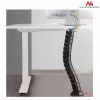 Kabelorganizer MACLEAN MC-768B — zwarte, op het bureau gemonteerde kabelmanagementgoot