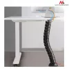 Kabelorganizer MACLEAN MC-768B — zwarte, op het bureau gemonteerde kabelmanagementgoot