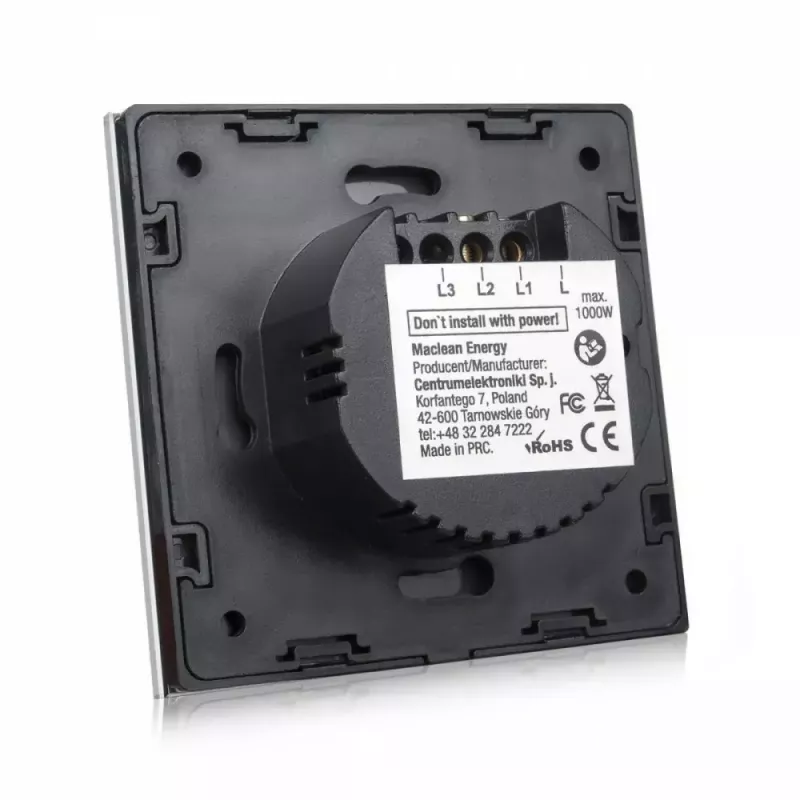 Aanraaklichtschakelaar MACLEAN MCE703W, glasfront, 1-voudig, 220V