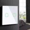 Aanraaklichtschakelaar MACLEAN MCE703W, glasfront, 1-voudig, 220V