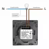 Aanraaklichtschakelaar MACLEAN MCE703W, glasfront, 1-voudig, 220V