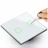 Aanraaklichtschakelaar MACLEAN MCE703W, glasfront, 1-voudig, 220V