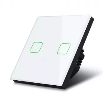 Aanraaklichtschakelaar MACLEAN MCE703W, glasfront, 1-voudig, 220V