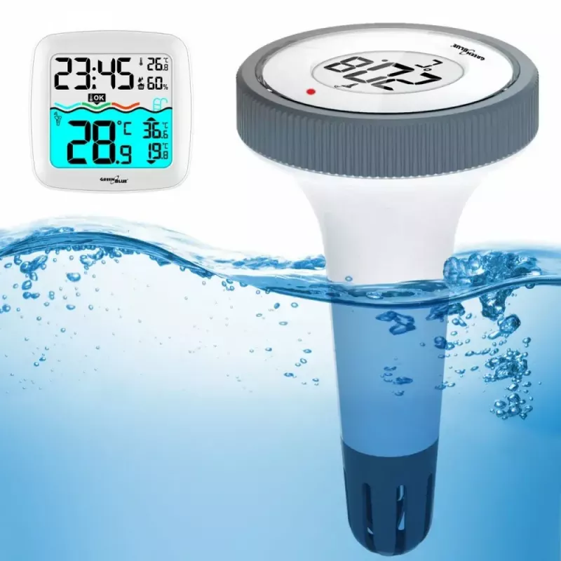 Draadloze zwembadtemperatuursensor GreenBlue GB216 IPX7 waterdicht, model GB216