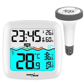 Draadloze zwembadtemperatuursensor GreenBlue GB216 IPX7 waterdicht, model GB216