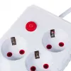Stekkerdoos MACLEAN MCE393 W — 4 stopcontacten + 3×USB, 110–240V, 2,1A USB, 2500W, 3 m, wit