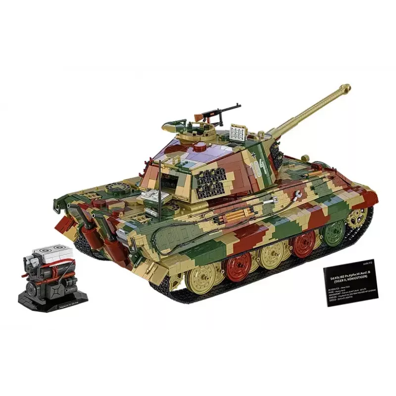 Constructiespeelgoed tank Cobi Tiger II Königstiger schaal 1:12 model