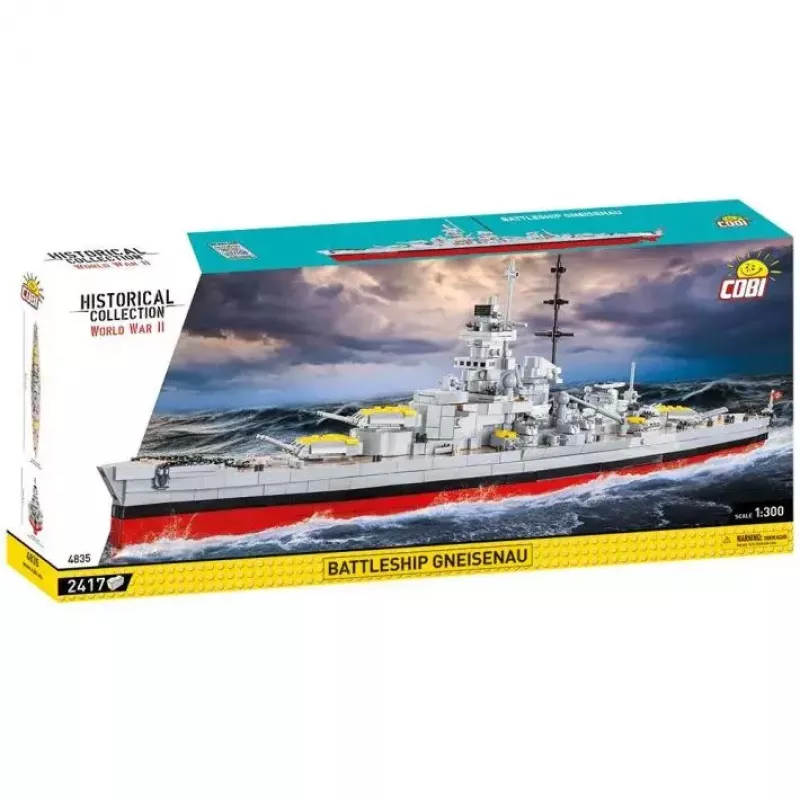 Bouwpakket COBI slagschip Gneisenau 2417 onderdelen