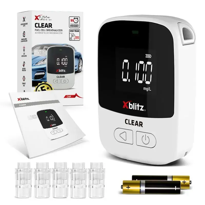 Alkoholtester Xblitz XB-CLEAR ELEKTROCHEMISCHE sensor, draagbare handtester