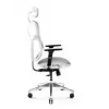 Ergonomische bureaustoel Diablo Chairs V-Basic wit-grijs – verstelbare hoogte en helling, armleuningen, lendensteun
