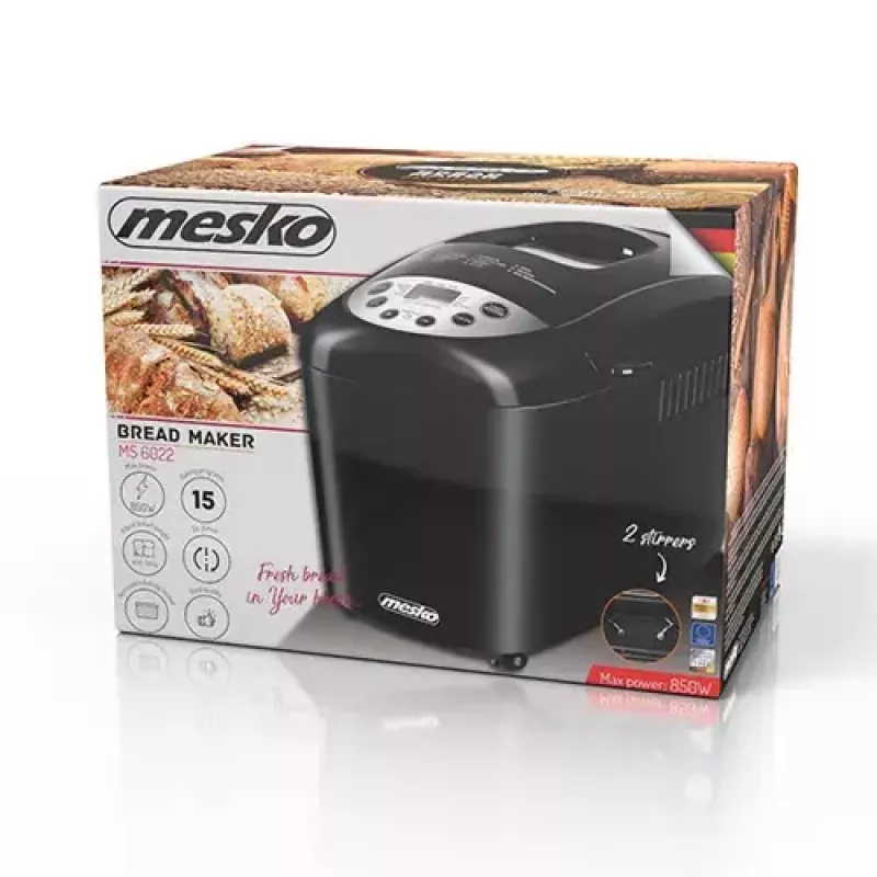 Broodmachine Mesko Home MS 6022 850 W zwart digitale timer