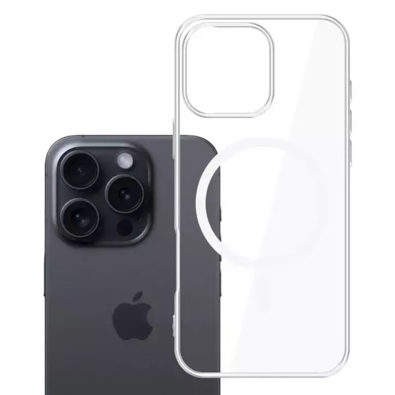 Cover 3MK Clear MagCase voor Apple iPhone 16 Pro transparant