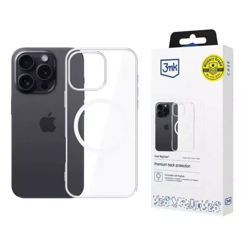 Cover 3MK Clear MagCase voor Apple iPhone 16 Pro transparant