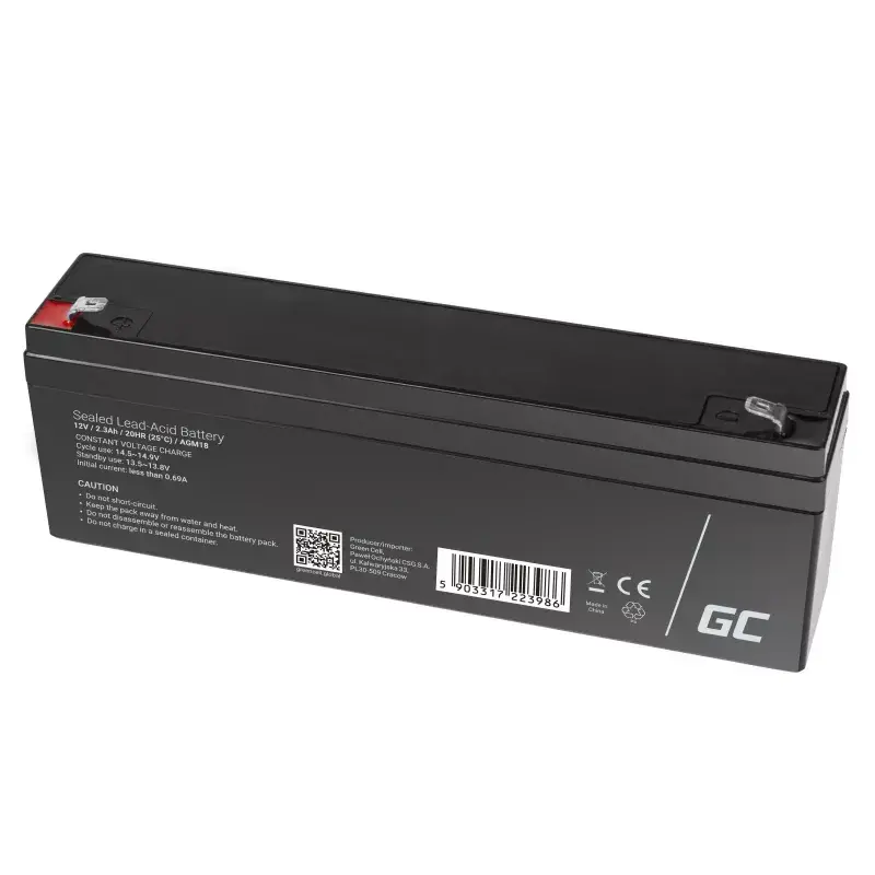UPS-batterij Green Cell AGM18 12V 2,3Ah