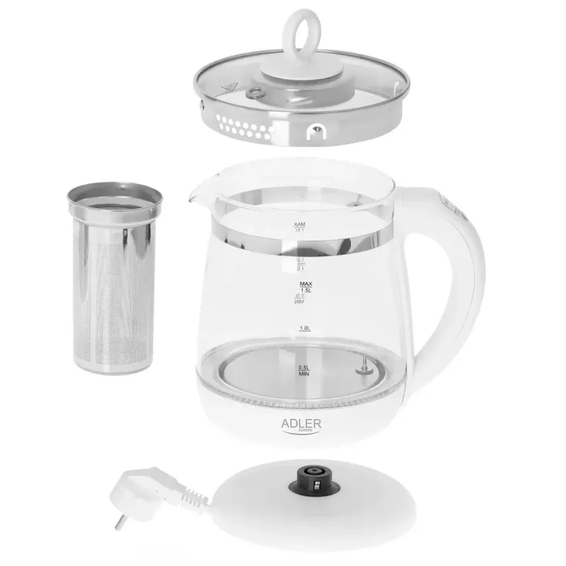 Waterkoker Adler AD 1299 1,5 L 1850 W wit