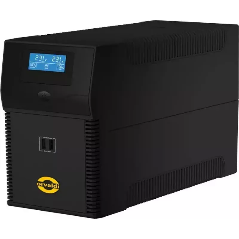 UPS ORVALDI ID1K5CH 1,5 kVA (900 W) line-interactive, 24 V accu, LCD, USB, compact zwart