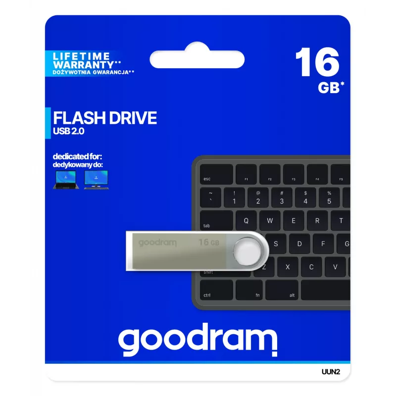 Goodram UUN2 USB-stick 16 GB USB Type-A 2.0 zilver