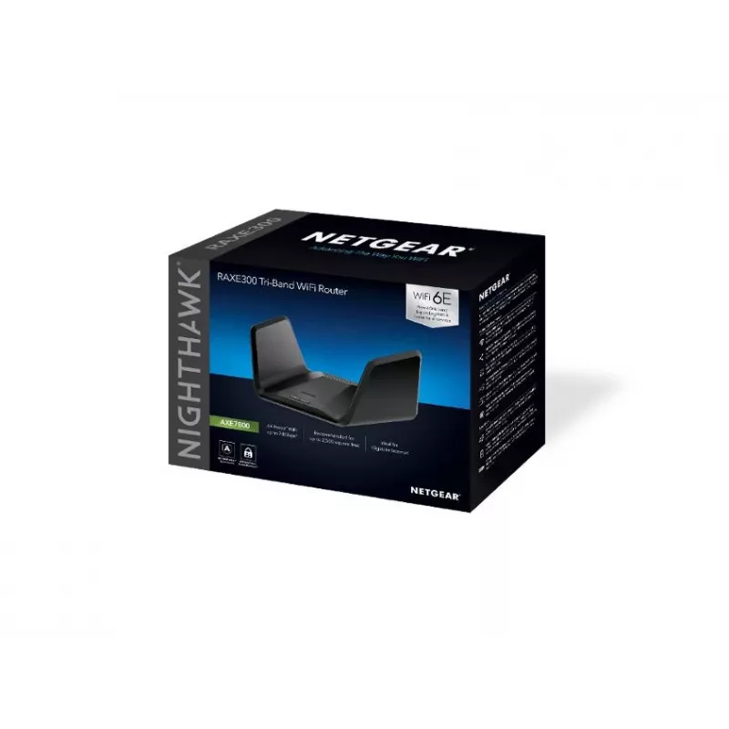 Netgear Nighthawk RAXE300 draadloze router, Wi-Fi 6E, 4-poorts switch