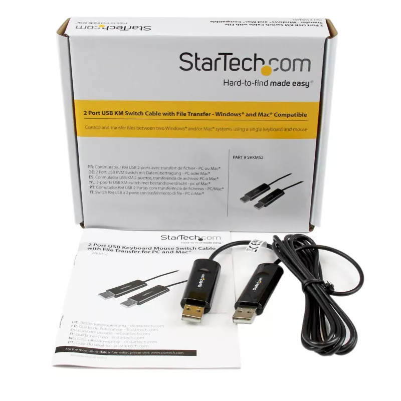 StarTech.com KM-switchkabel met bestandsoverdracht voor Mac en PC – USB 2.0