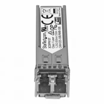 StarTech.com Gigabit Fiber 1000Base-SX SFP transceivermodule – HP 3CSFP91 compatibel – MM LC – 550 m ~ HPE 3CSFP91 compatibele SFP-module – 1000BASE-SX – 1GbE multimode glasvezeltransceiver – 1GE Gigabit Ethernet SFP – LC 550 m – 850 nm – DDM HPE 3812, 3824, 3848
