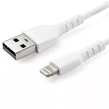 StarTech.com 3 voet (1m) robuuste witte USB-A-naar-Lightning-kabel – zware Rugged aramidevezel USB Type-A naar Lightning laad-/sync-kabel – Apple MFi-gecertificeerd iPad/iPhone 12