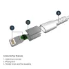 StarTech.com 3 voet (1m) robuuste witte USB-A-naar-Lightning-kabel – zware Rugged aramidevezel USB Type-A naar Lightning laad-/sync-kabel – Apple MFi-gecertificeerd iPad/iPhone 12