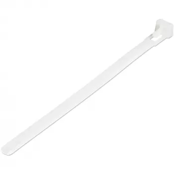 StarTech.com 15 cm herbruikbare kabelbinders – 7 mm breed, 35 mm bundeldiameter, 22 kg treksterkte, losmaakbare nylonbinders, binnen/buiten, 94V-2/UL gelist, 100 stuks – wit