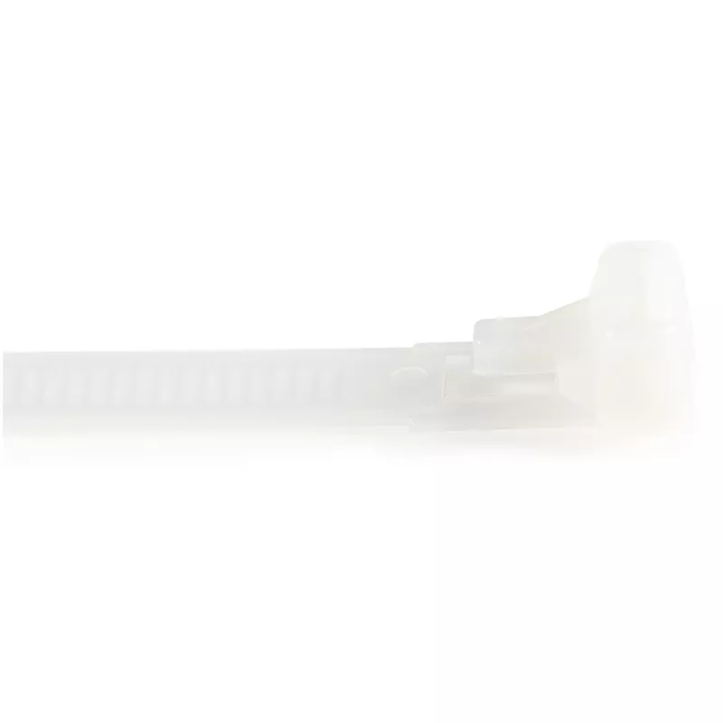 StarTech.com 15 cm herbruikbare kabelbinders – 7 mm breed, 35 mm bundeldiameter, 22 kg treksterkte, losmaakbare nylonbinders, binnen/buiten, 94V-2/UL gelist, 100 stuks – wit