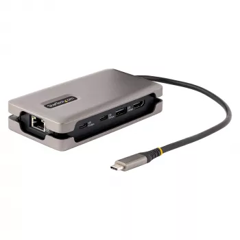 StarTech.com USB-C multiport-adapter, 4K 60Hz HDMI 2.0b, HDR, USB 3.2 Gen 2 10Gbps hub (2xUSB-C, 1xUSB-A), 100W PD Pass-Through, mini travel dock, 12 inch/30cm kabel, laptop dockingstation