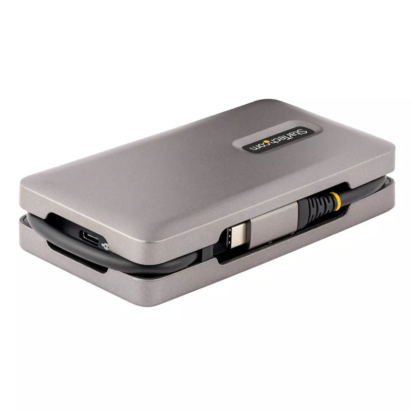 StarTech.com USB-C multiport-adapter, 4K 60Hz HDMI 2.0b, HDR, USB 3.2 Gen 2 10Gbps hub (2xUSB-C, 1xUSB-A), 100W PD Pass-Through, mini travel dock, 12 inch/30cm kabel, laptop dockingstation