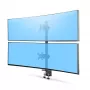 StarTech.com tafelhouder voor 2 verticaal gestapelde monitors, dual 49 inch, totaal 32 kg, C-klem, Quick-Release VESA-systeem, breedbeeld 16:9/ultrabreed 32:9, TAA