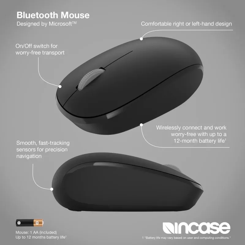 Incase Designed by Microsoft Bluetooth-muis Travel ambidextrous