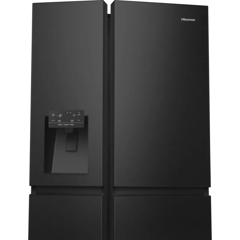 Hisense RS818N4TFC side-by-side-koelkast vrijstaand 632 L zwart, roestvrijstaal