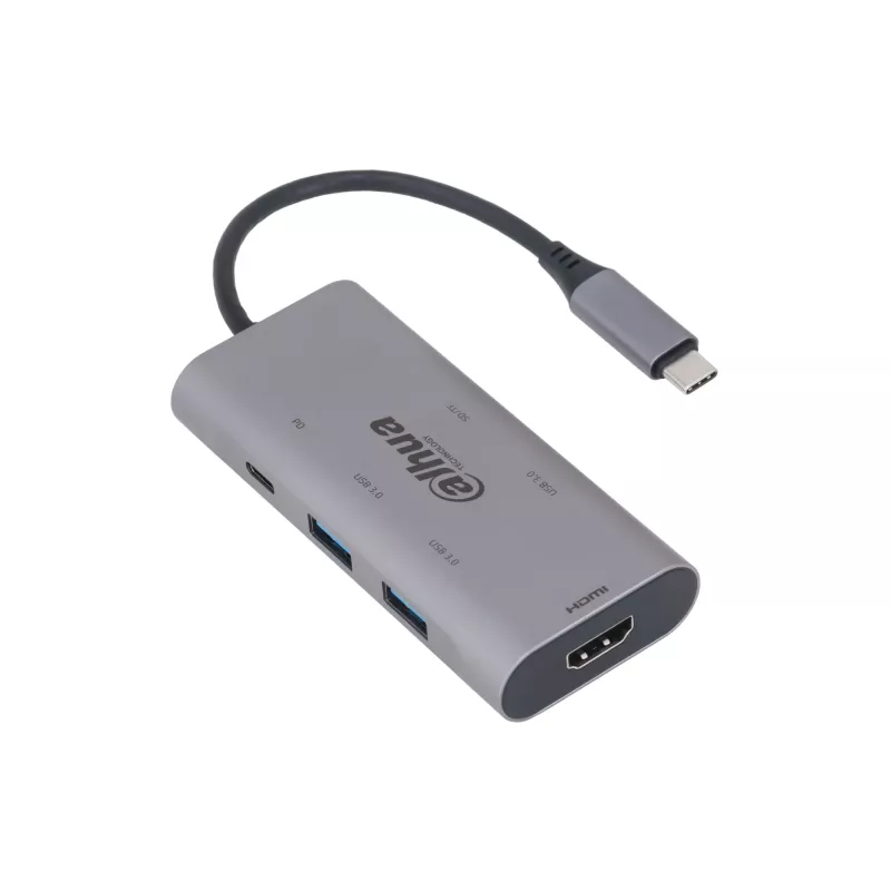 Dahua Technology 7-in-1 USB 3.1 Type-C naar USB 3.0 + HDMI + SD/TF + PD dockingstation