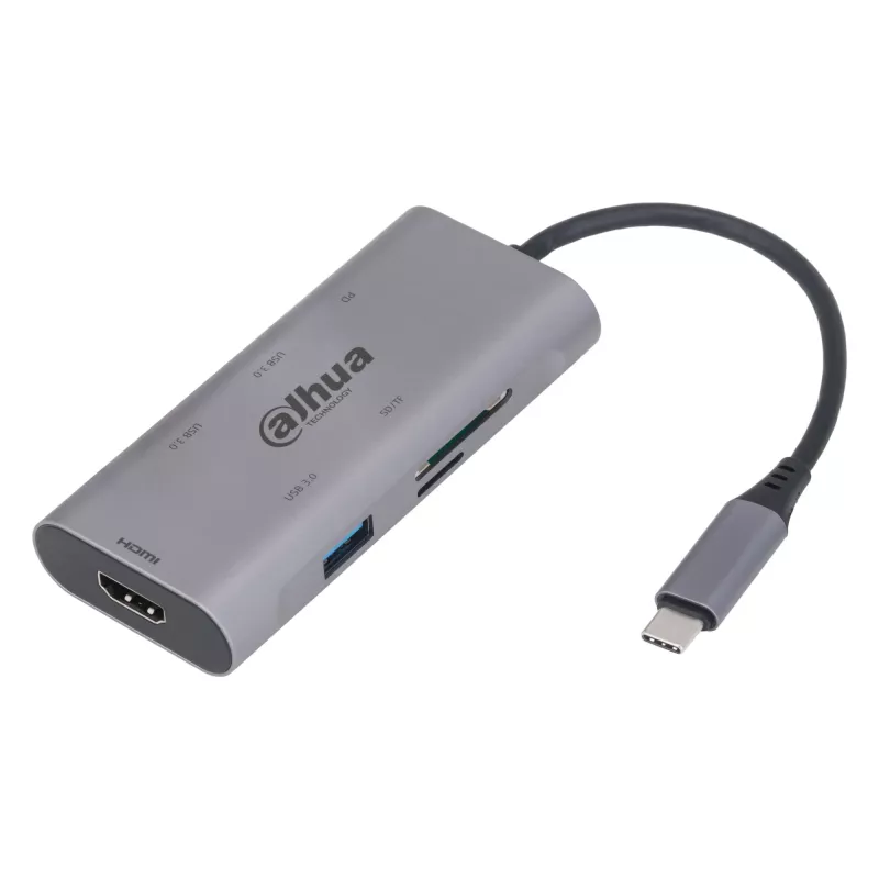Dahua Technology 7-in-1 USB 3.1 Type-C naar USB 3.0 + HDMI + SD/TF + PD dockingstation