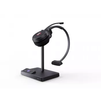 Yealink WH62 Mono Teams headset, draadloos, kantoor/callcenter, 20 - 20000 Hz, 80 g, headset, zwart