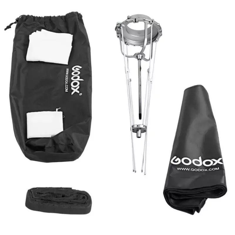 Softbox Godox SB-GUE120 zwart 120 cm nylon met diffusers en grid
