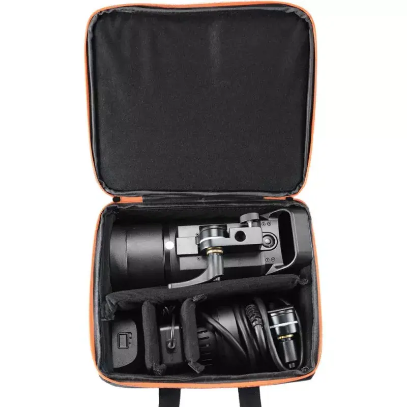 Cameratas Godox CB-12 voor AD600Pro, flanel/nylon, zwart en oranje, met schouderband
